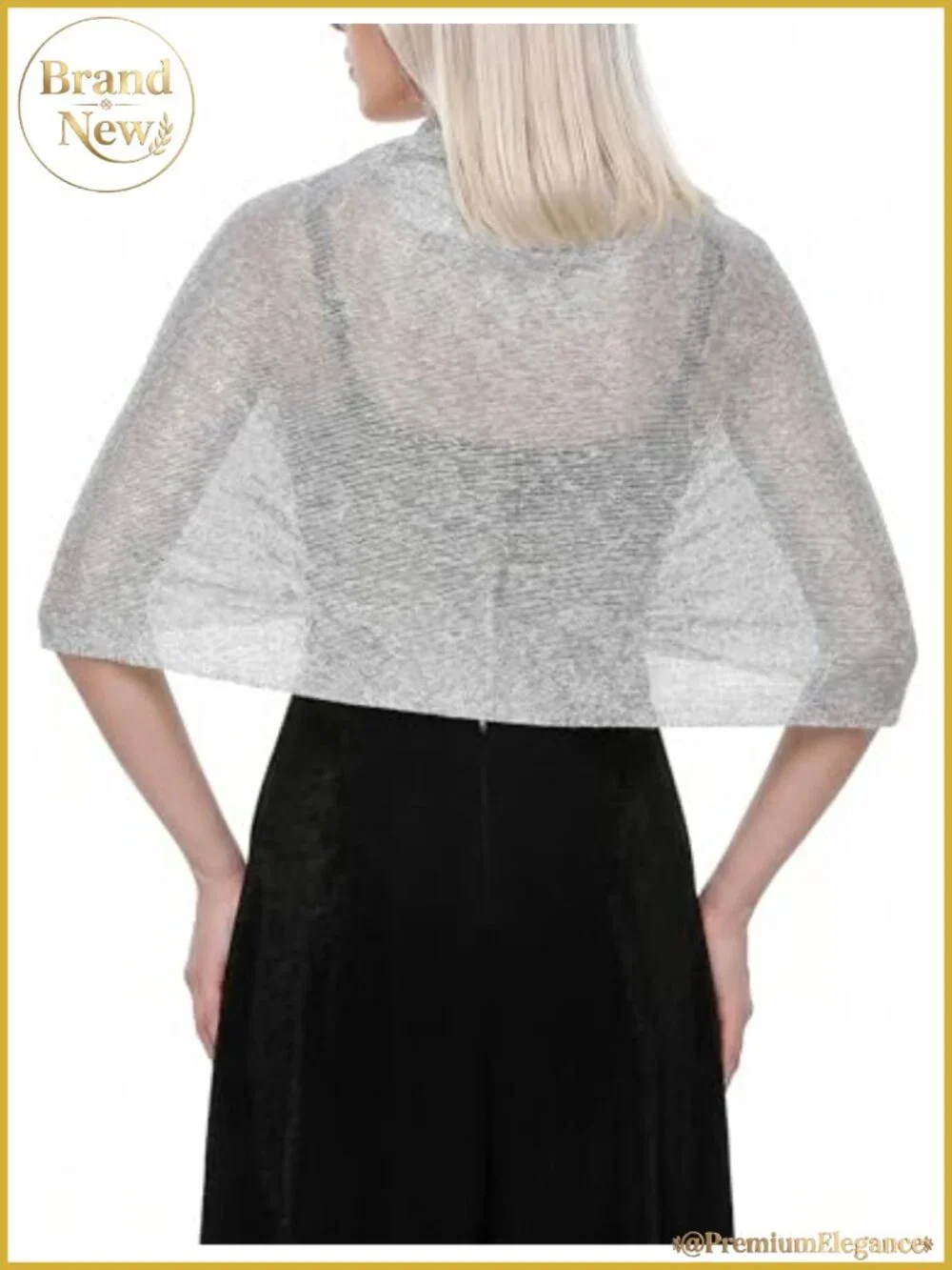 Metallic Shawl Wrap Evening Dress Cover Up Fringe Prom Wedding